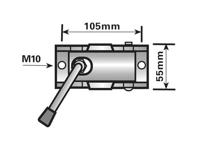 Maypole MP427 Jockey Wheel Split Clamp - 42mm Dia