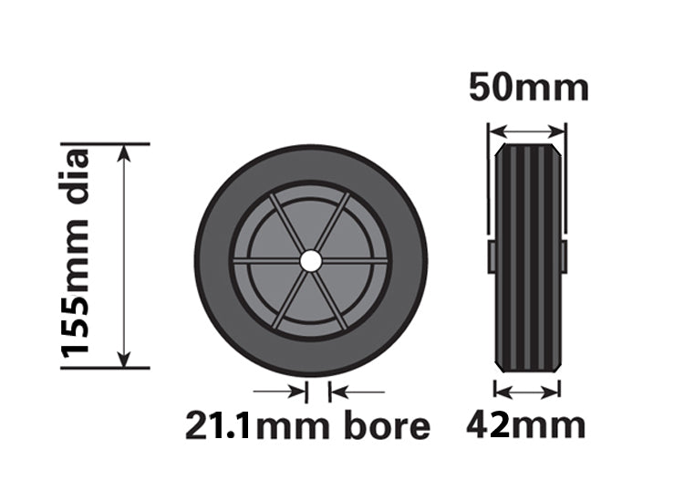 Light Duty Jockey Wheel Replacement Spare Wheel