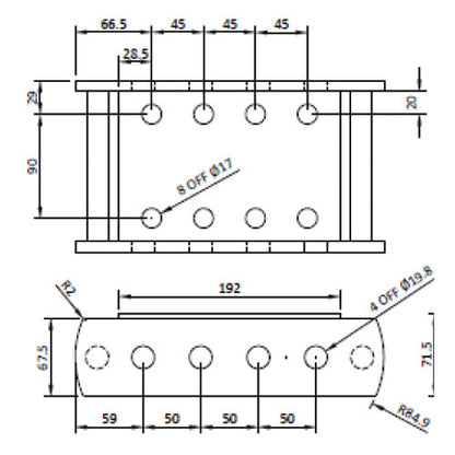 Maypole Height Adjustable Towball Drop Plate