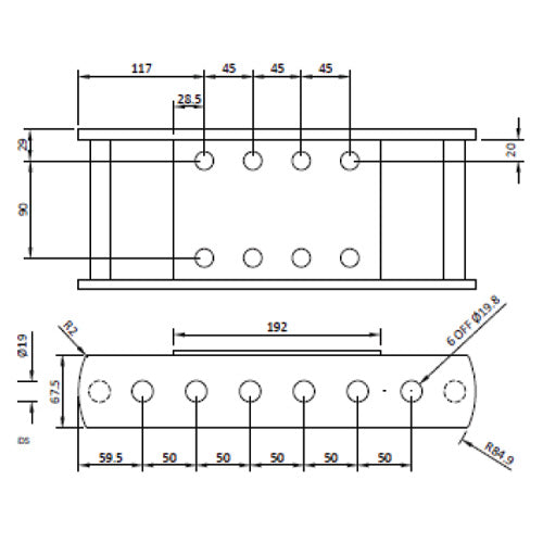 Maypole Drop Plate  370MM Height Adjustable