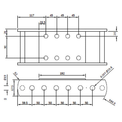 Maypole Drop Plate  370MM Height Adjustable