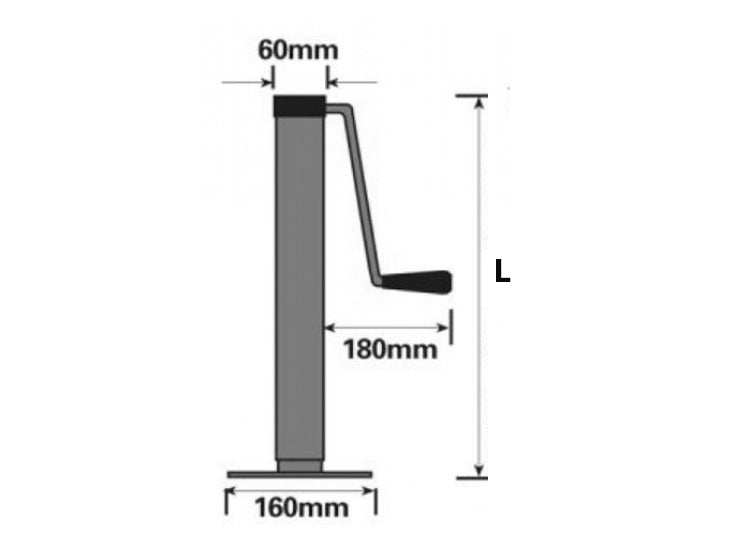 Telescopic Trailer Jack - Heavy Duty