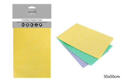 Jumbo Synthetic Chamois Cloths Pack of 3