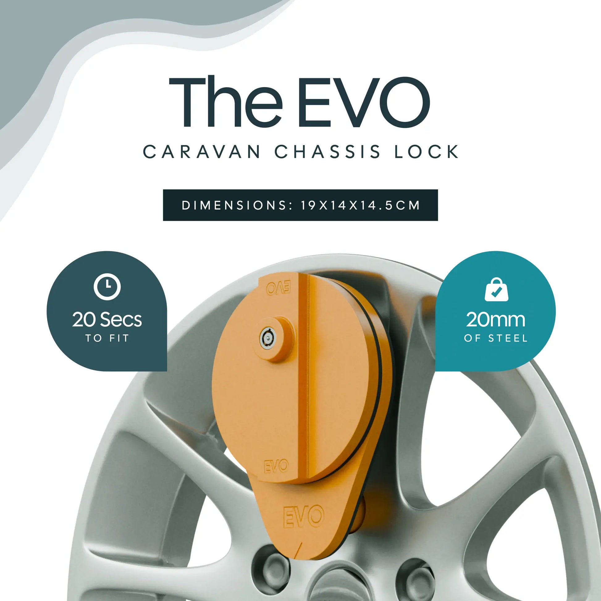 Wheel lock for a caravan