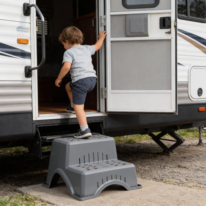 Double Plastic Anti-Slip Caravan Step
