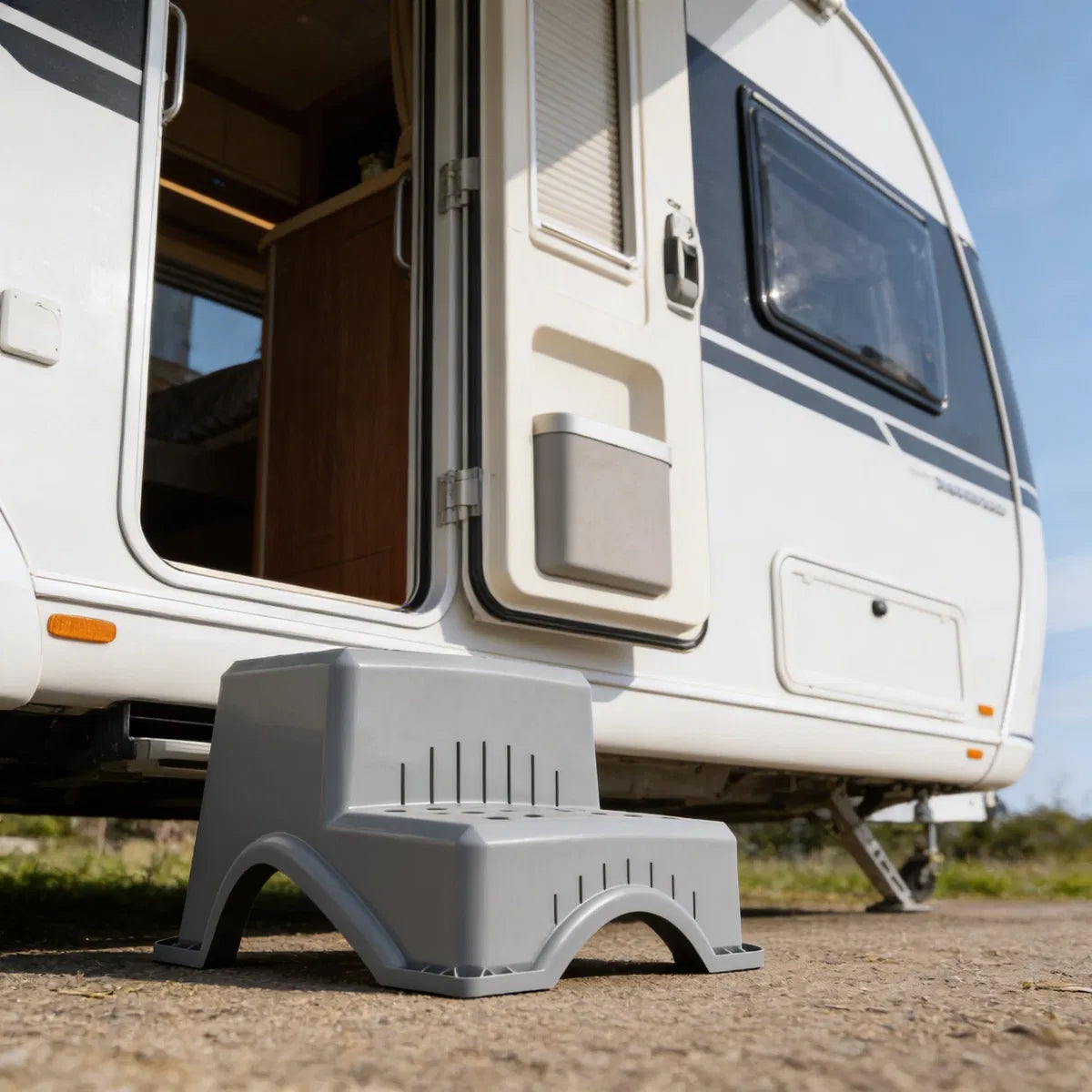 Double Plastic Anti-Slip Caravan Step