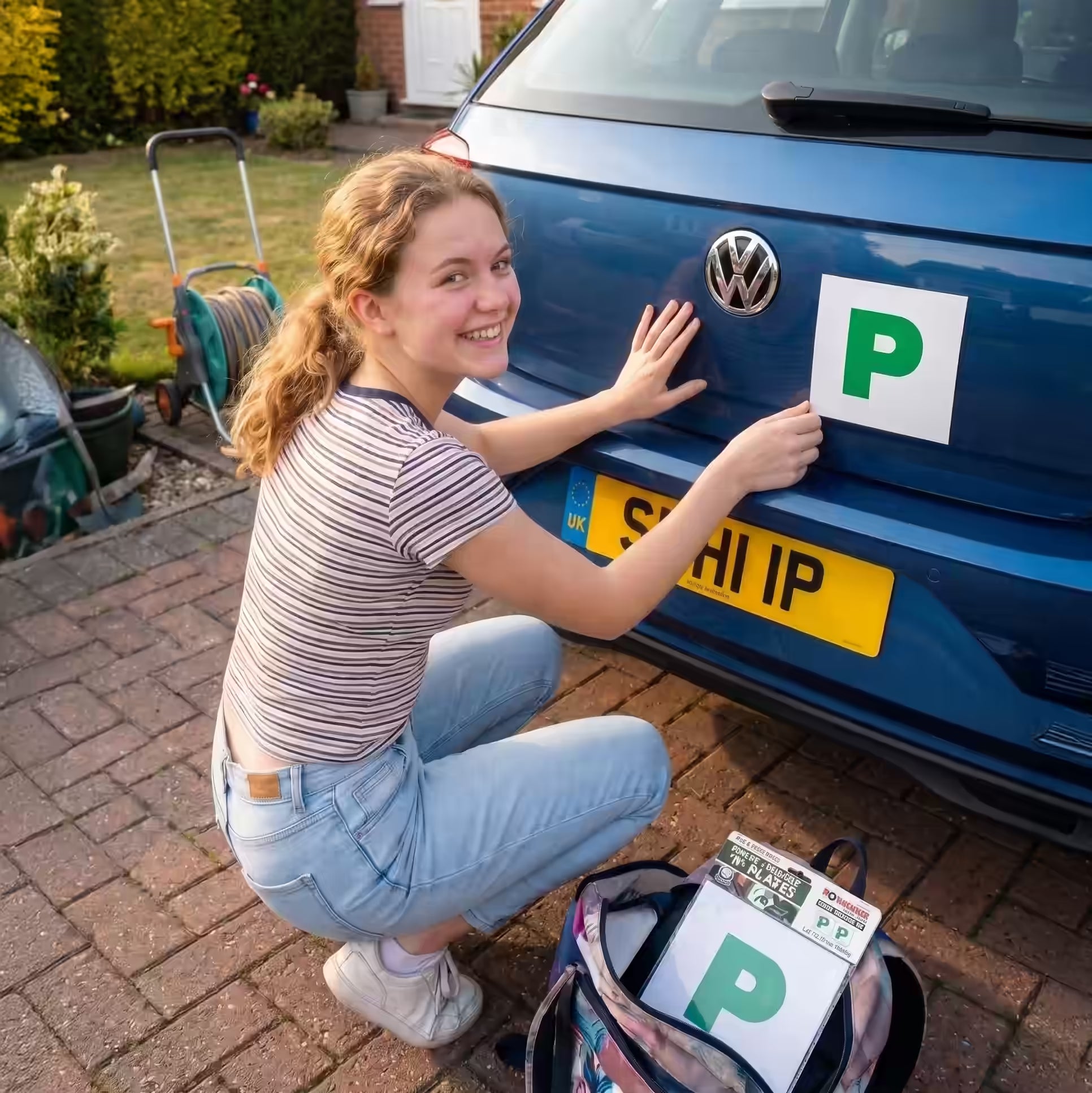 Magnetic P Plates for New Drivers - Pack of 2