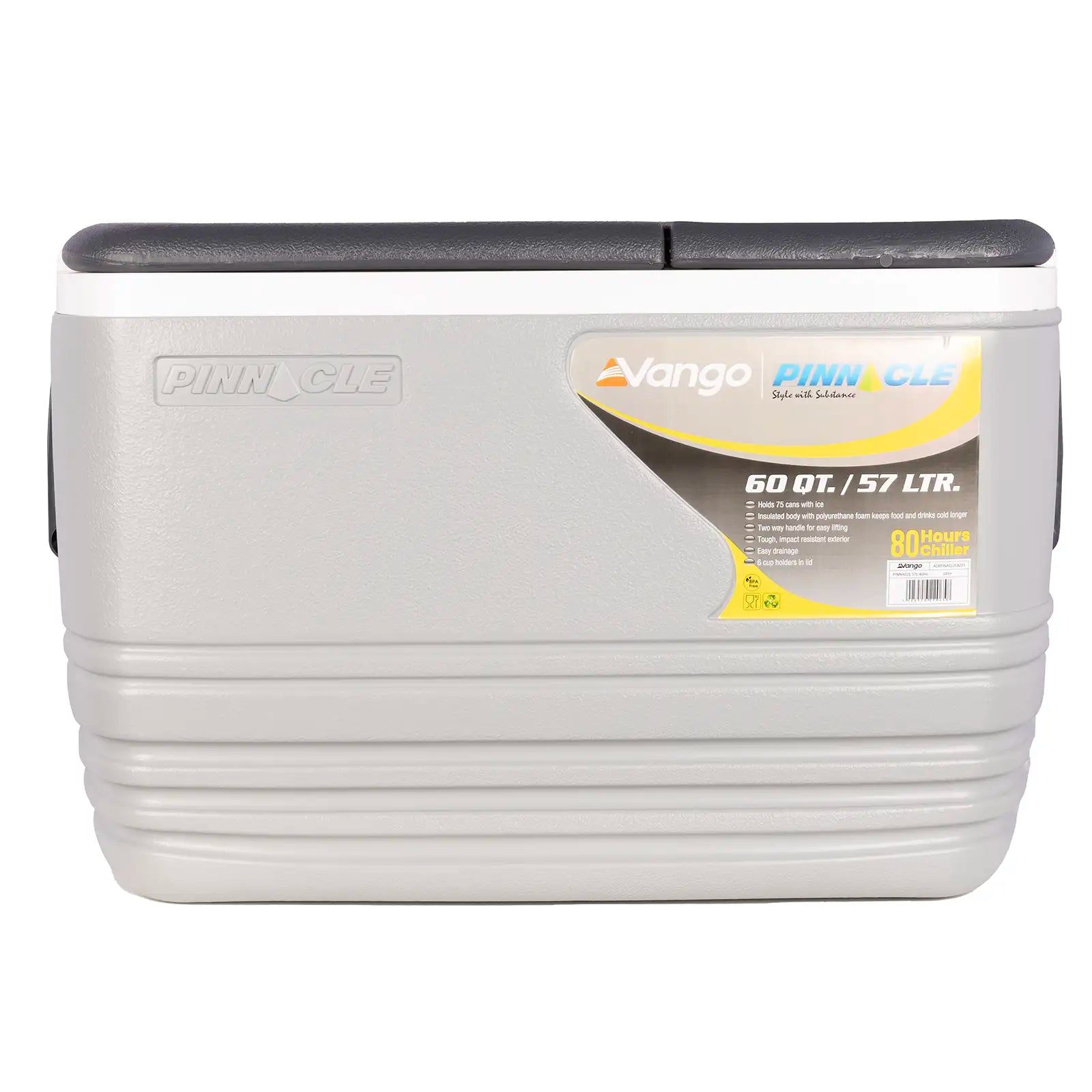 Vango Pinnacle 57 Litre 80-Hour Cool Box - Grey