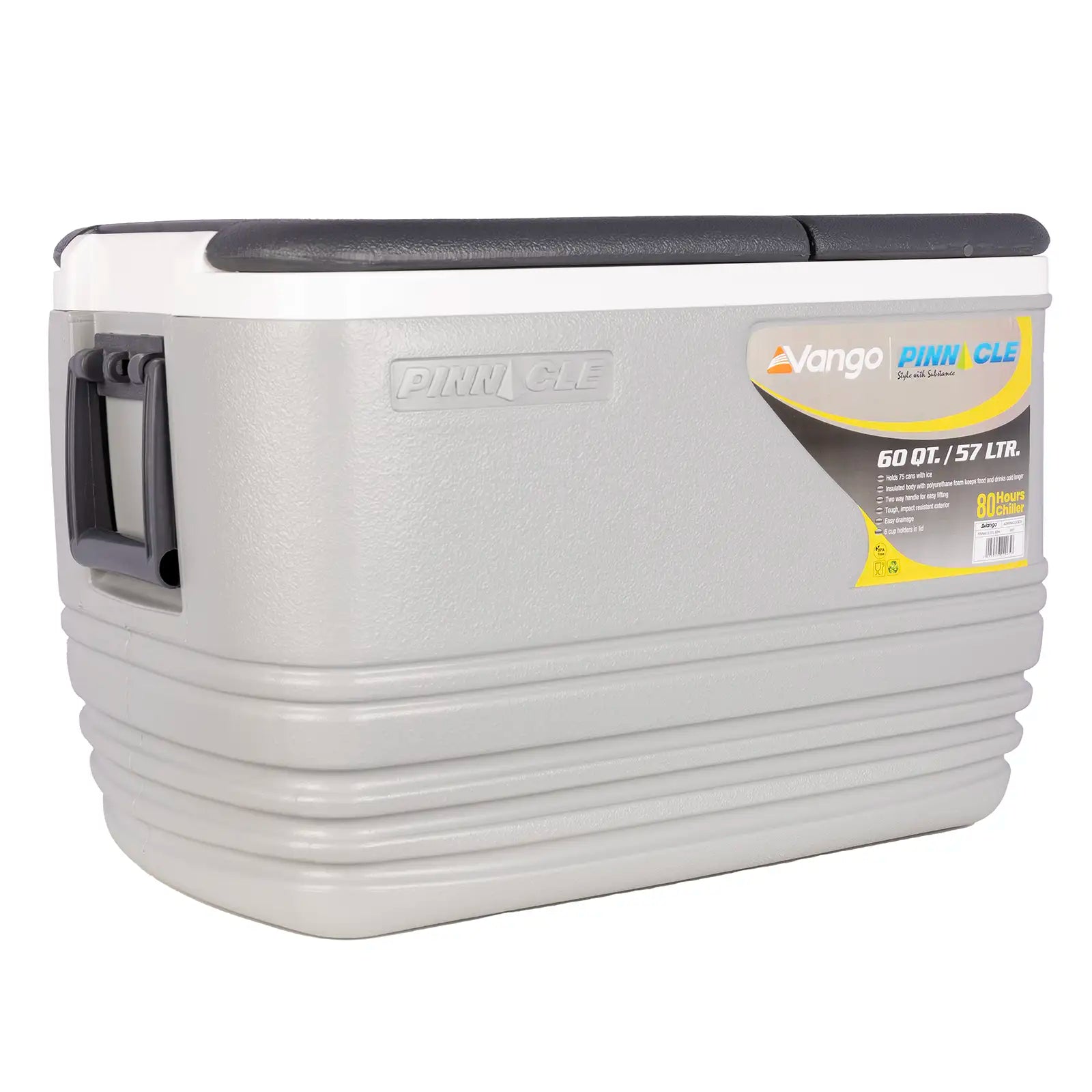 Vango Pinnacle 57 Litre 80-Hour Cool Box - Grey
