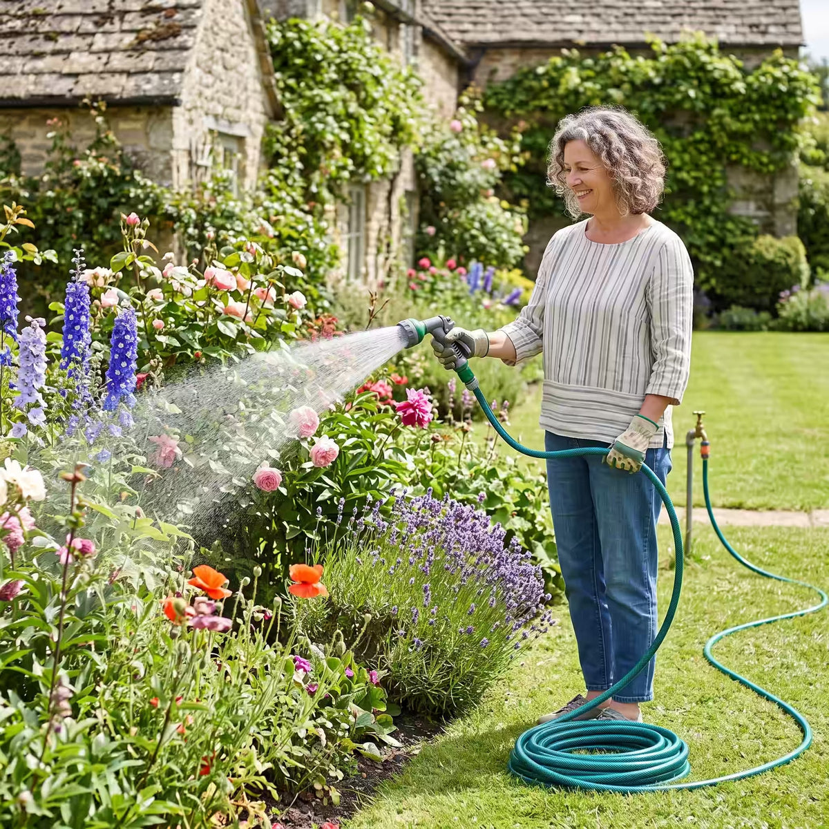 Kingfisher 30 Metre Garden Hose & Spray Gun Set