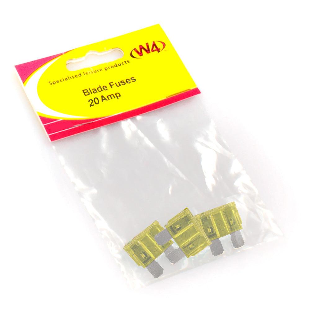 Blade Fuses 20 Amps - Pack of 3 - Towsure