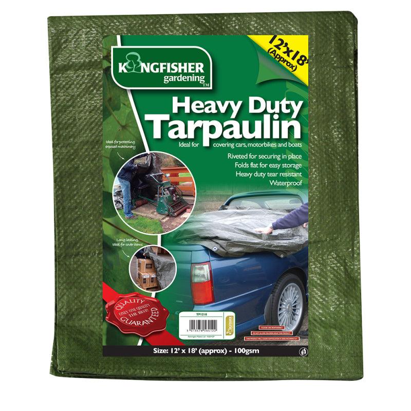 Kingfisher Heavy Duty Tarpaulin - 3.7 x 5.5m - Towsure