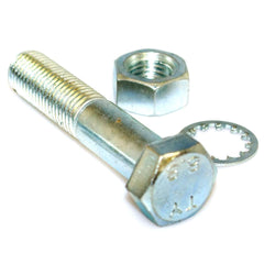 M16 x 90 Bolt with Nut and Shakeproof Washer - Pair - Towsure