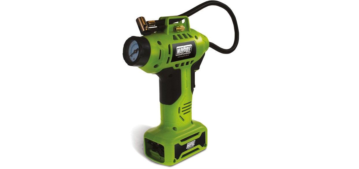 Maypole 12v Handheld Analogue Tyre Compressor With LED Light - Towsure