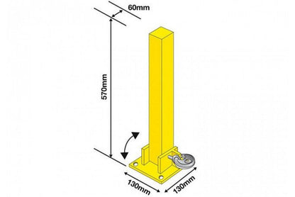 Maypole Fold Down Security Post - Bolt Type - Towsure