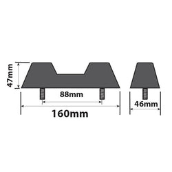 Hump Back Boat Trailer Keel - Block