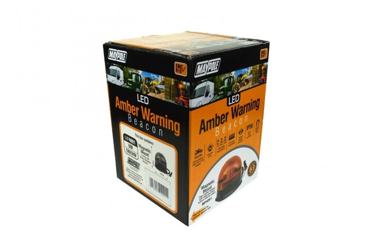 Maypole Magnetic LED Amber Warning Beacon 12/24V - Towsure