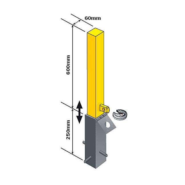Maypole MP9731 Removable Security Post - Towsure