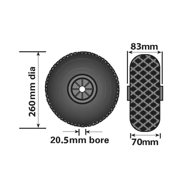 Maypole Pneumatic Jockey Wheel Replacement Spare Wheel - Towsure