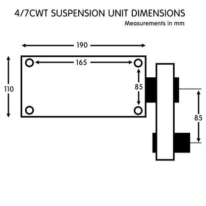 Mounting Plate For 200-350kg Trailer Suspension Unit - Towsure
