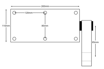 Mounting Plate For 500kg Trailer Suspension Unit - Towsure