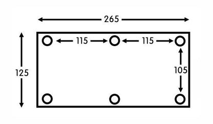 Mounting Plate For 750-1000kg Trailer Suspension Unit - Towsure