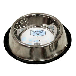 Paw Prints Pet Bowl - Stainless Steel (25cm)