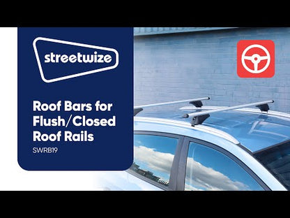Aluminium Roof Bars for Flush/Closed Roof Rails - 135cm