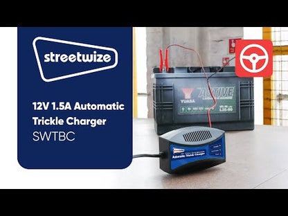 Streetwize 12 Volt 1.5 Amp Car & Motorcycle Battery Automatic Trickle Charger