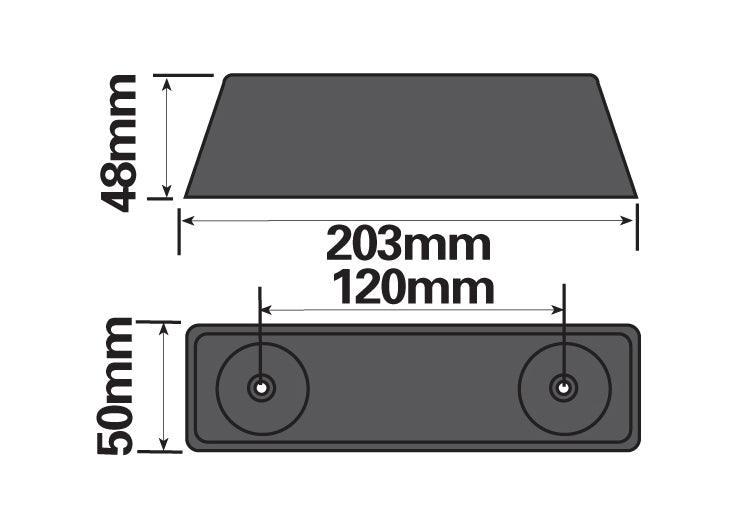 Rubber Buffer Block for Boat Trailers 200x50x50 - Towsure