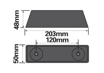 Rubber Buffer Block for Boat Trailers 200x50x50 - Towsure