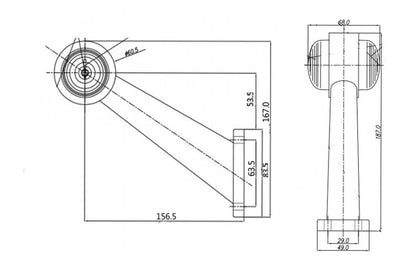 Side Marker Trailer Lamp - 45 12v.24v Red/White Rubber Mount - Towsure