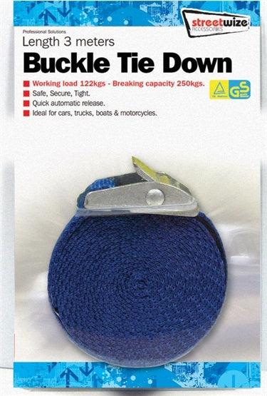 Streetwize 3M Buckle Tie Down Strap - Towsure