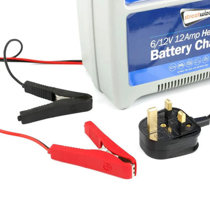 Streetwize 6/12 Volt 12 Amp Portable Battery Charger - Towsure