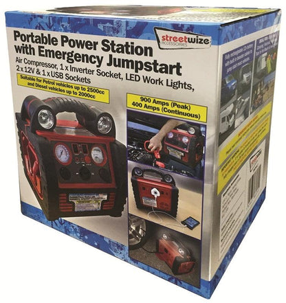 Streetwize Portable Power Station 12V 6 In 1 - Towsure