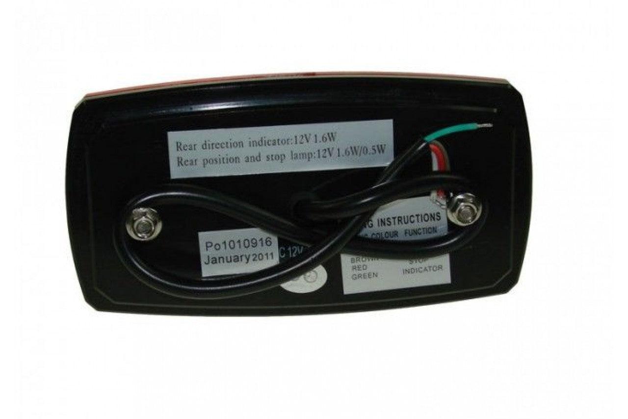 Trailer Lamp 12V LED Left Hand Rectangle Rear - Towsure