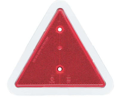 Trailer Rear Reflector Triangle - White Border - Towsure