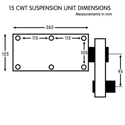 Trailer Suspension Units 750kg 15cwt For 10 Inch Wheels - Towsure